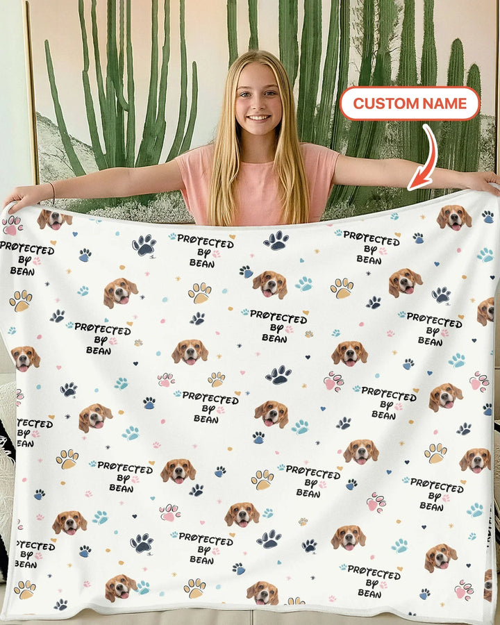 Custom Dog Pattern Bamboo Blanket