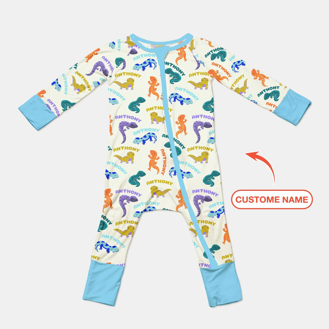 Custom Name Little Salamander Bamboo Convertible Zippy