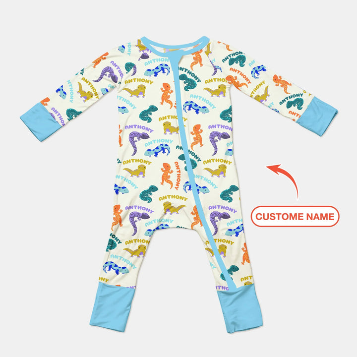 Custom Name Little Salamander Bamboo Convertible Zippy