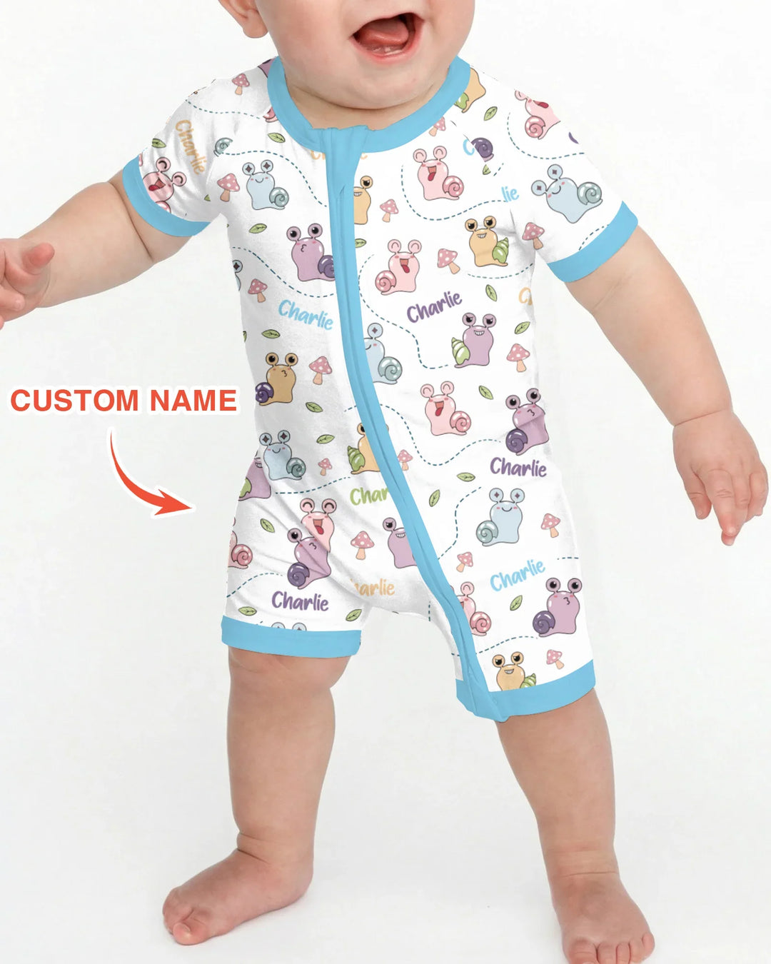 Custom Name Snailed it! Bamboo Shorty Zippy
