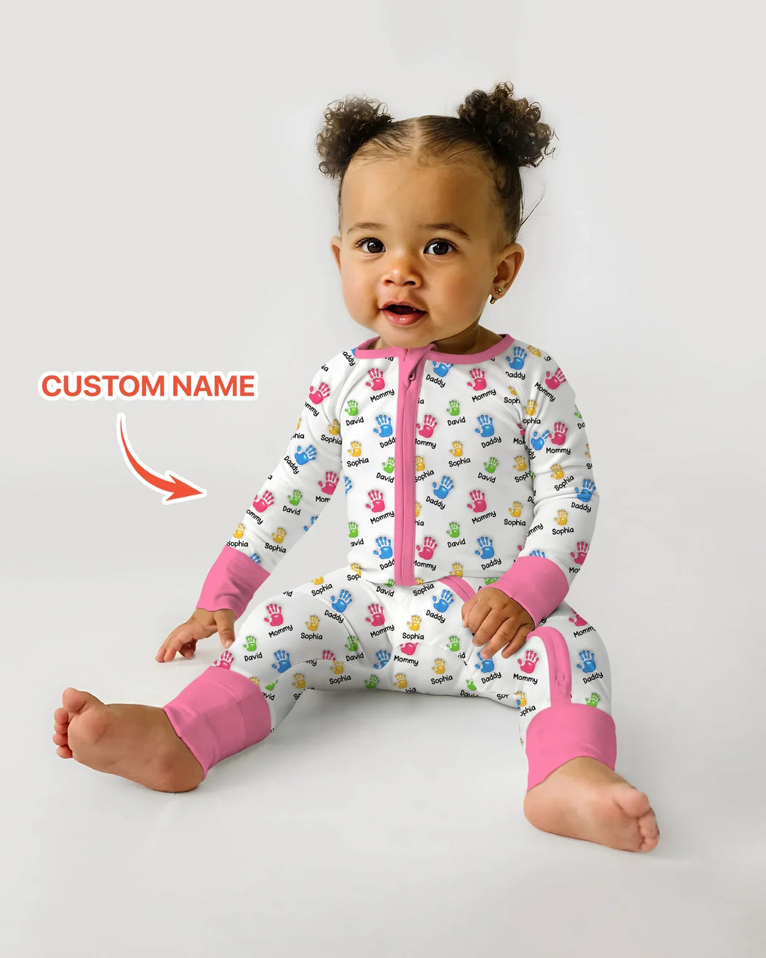 First Mother Day - Handprints Bamboo Convertible Zippy