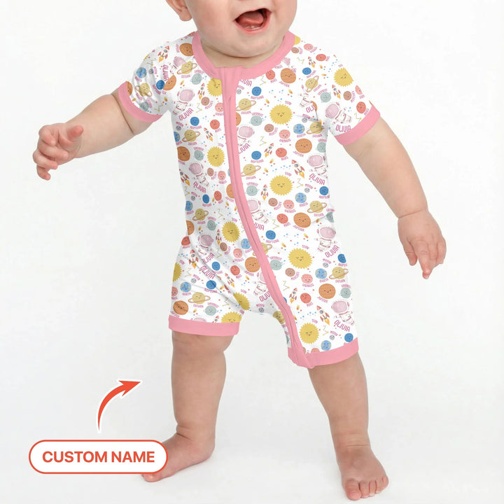 Custom Name Little's Kid into Universer Bamboo Shorty Zippy