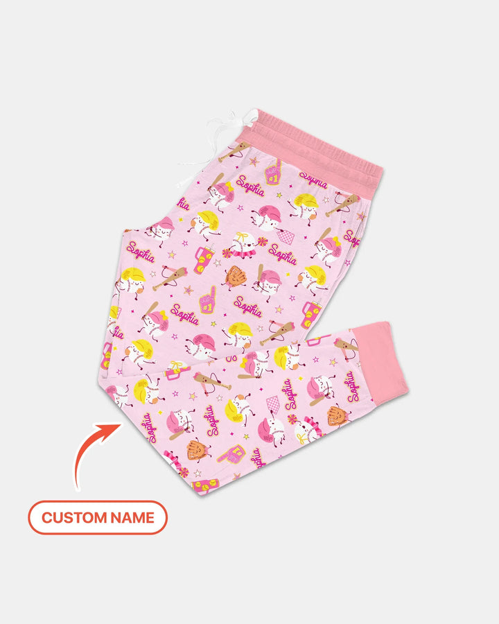 Baseball Mama and Mini Matching Bamboo Women Pajama Set