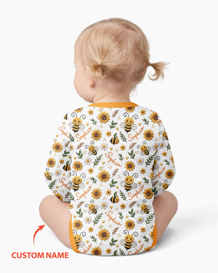 Bee Happy Sunflower Bamboo Bodysuit