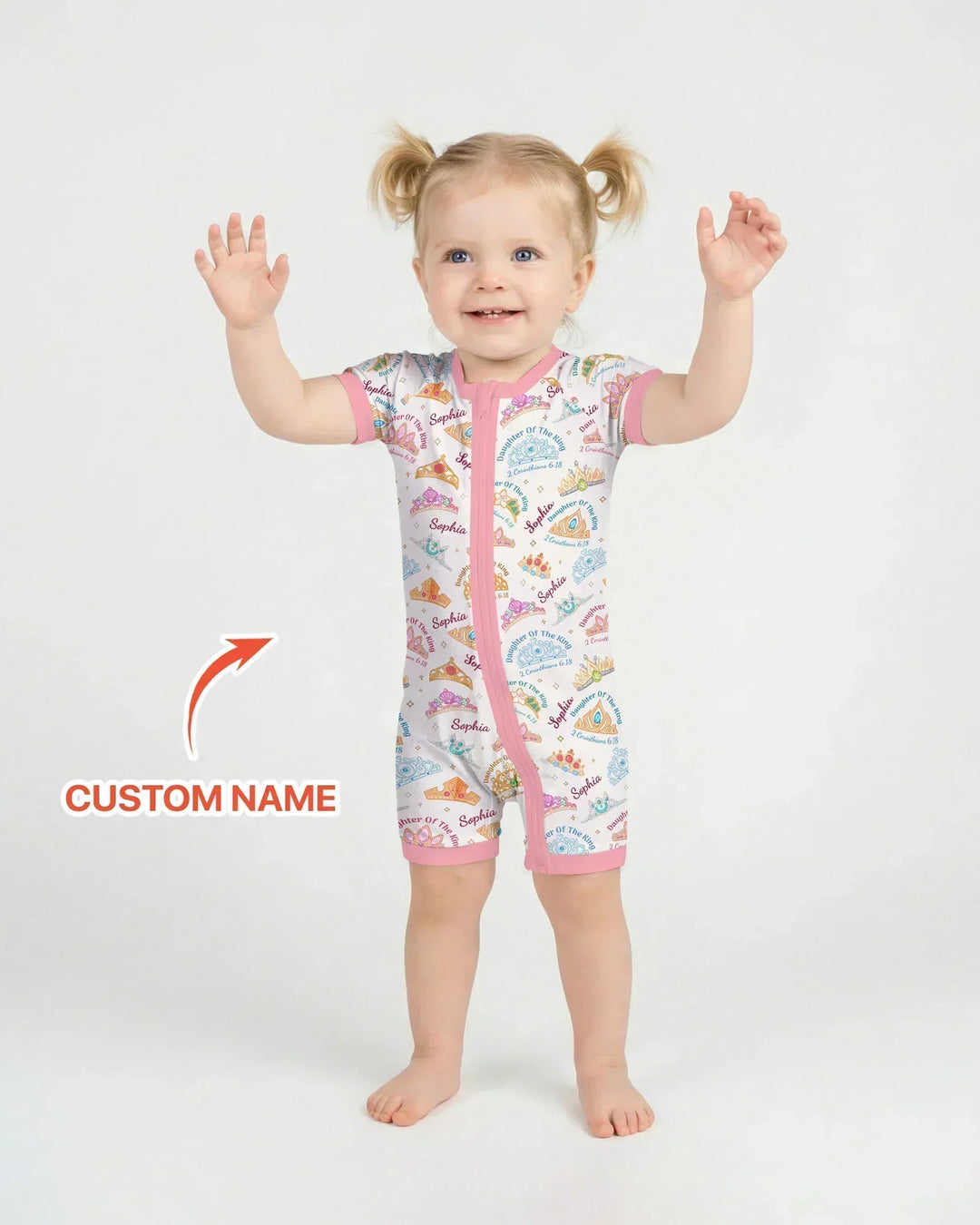 Daughter Of The King Custom Name Bamboo Shorty Zippy
