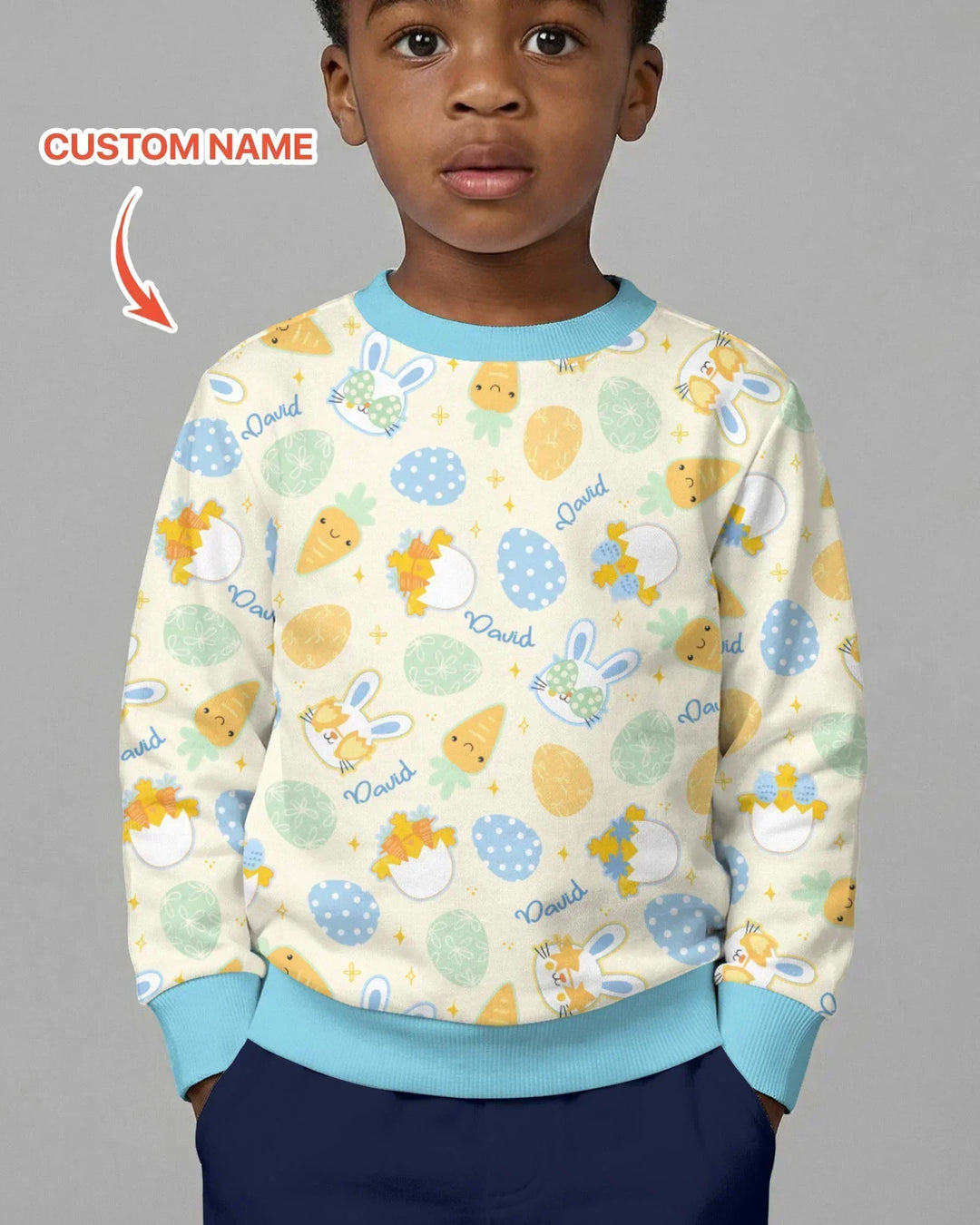 Retro Easter Bamboo Crewneck Sweatshirt