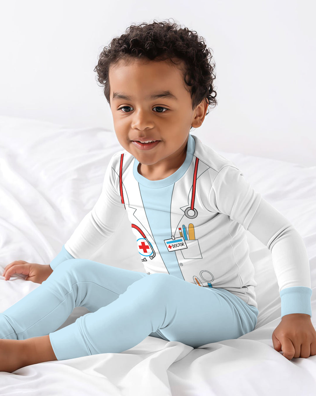Template Bamboo Two Piece Long Sleeve Pyjamas Set