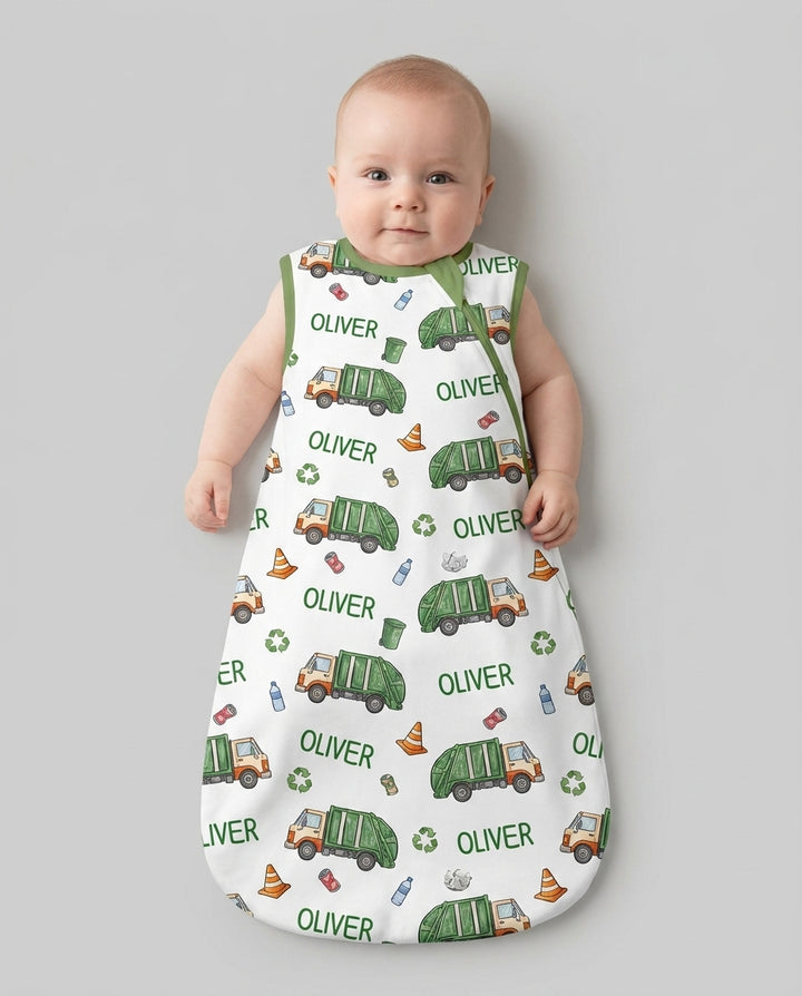 Custom Name Garbage Day Bamboo Sleep Bag