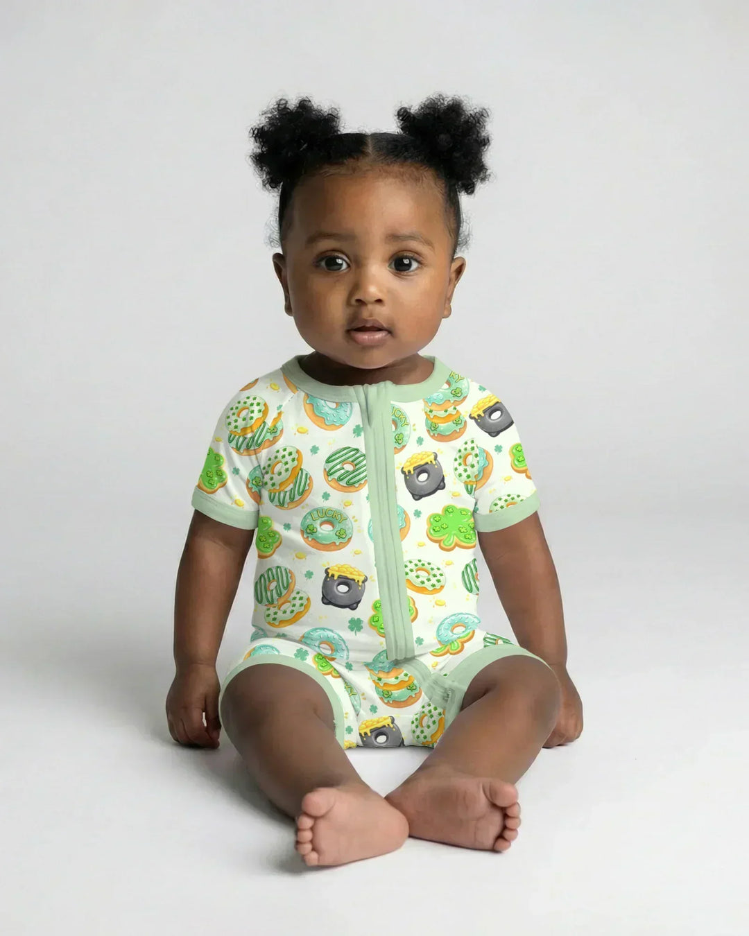 St. Patrick's Day Donut Bamboo Shorty Zippy