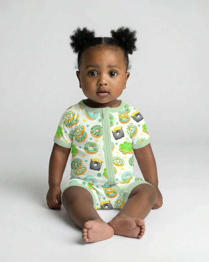 St. Patrick's Day Donut Bamboo Shorty Zippy