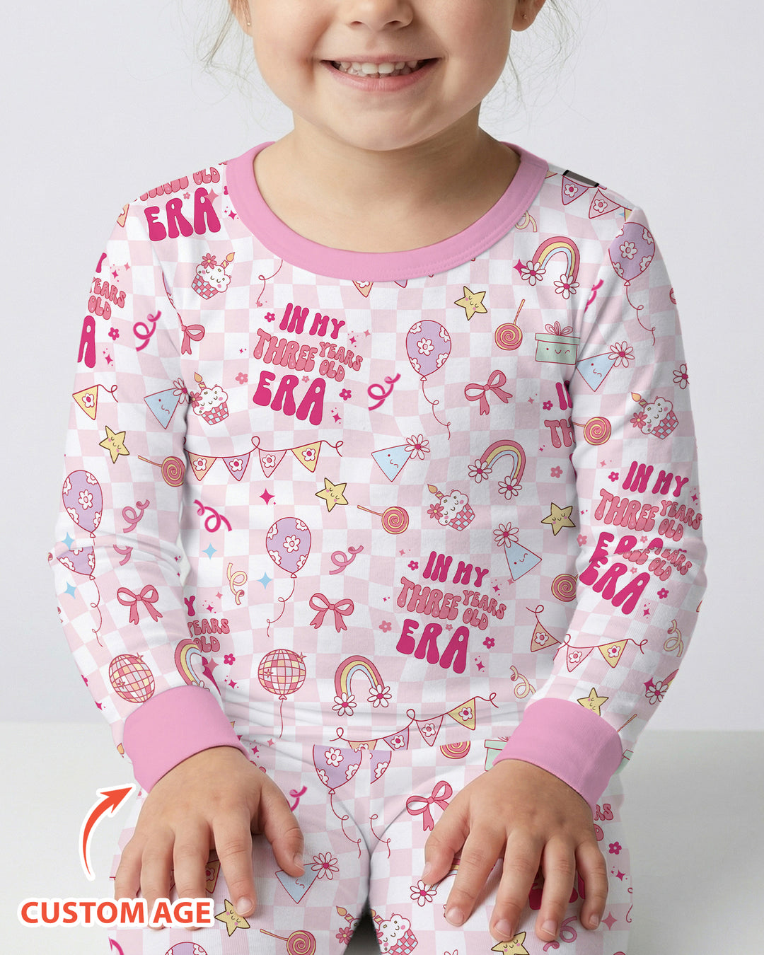 Personalized In My Birthday Era Bamboo Two Piece Long Sleeve Pajama Set