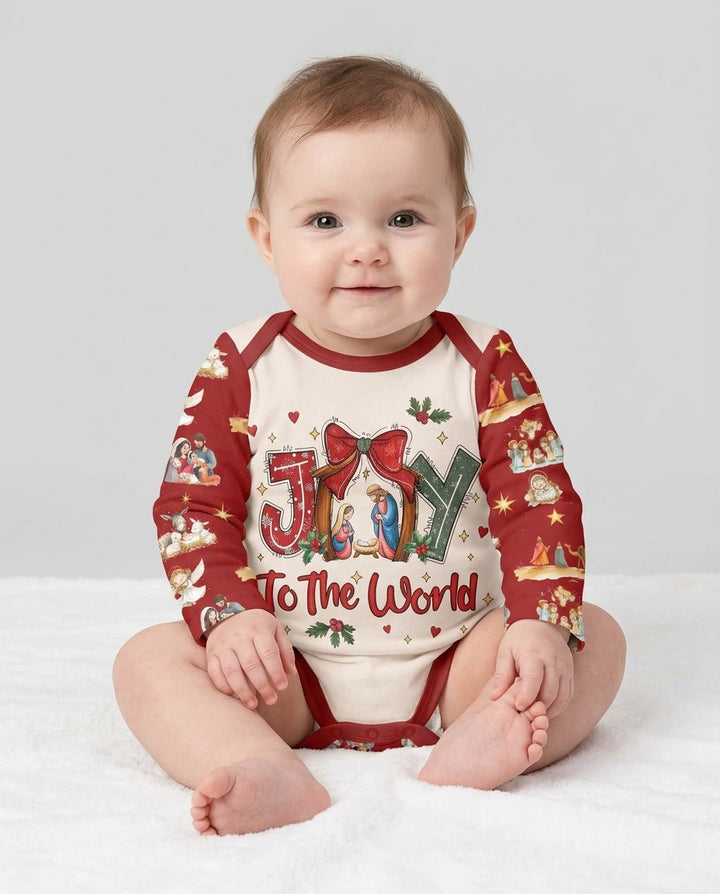 Nativity Joy To The World Bamboo Bodysuit