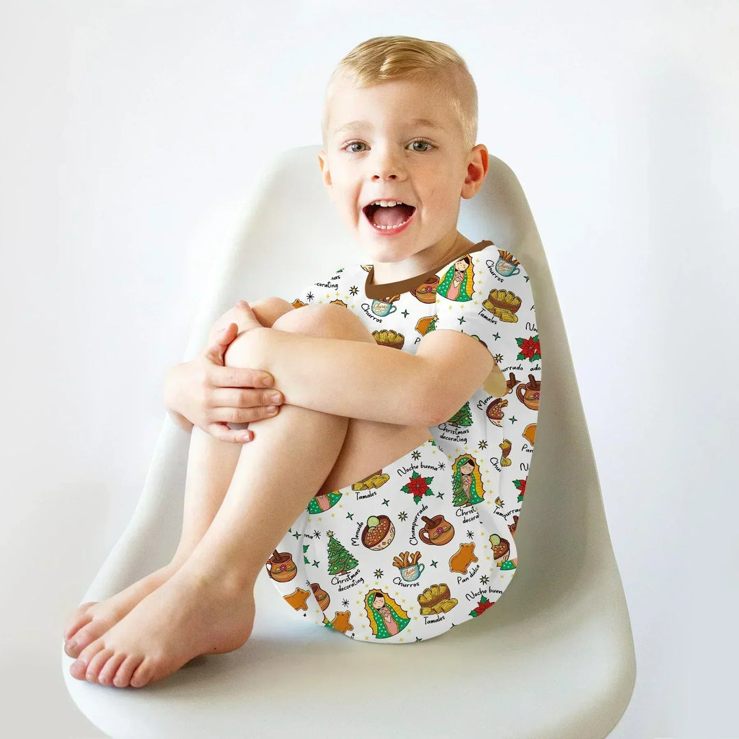 Abuelita and Pan Dulce Season Bamboo Two Piece Short Sleeve Shorts Pajama Set