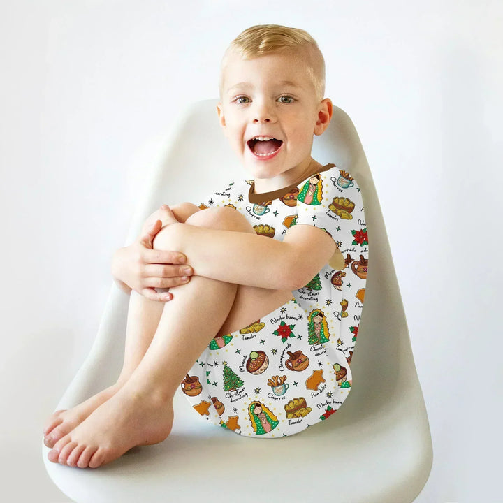 Abuelita and Pan Dulce Season Bamboo Two Piece Short Sleeve Shorts Pajama Set