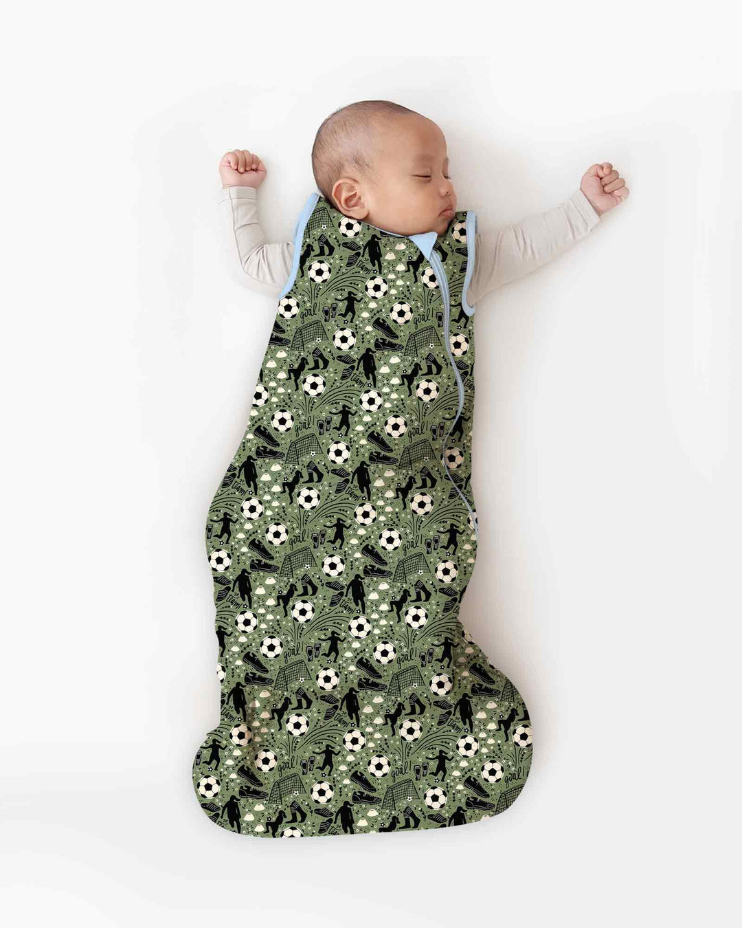 Sage Green Soccer Dreams Bamboo Sleep Bag
