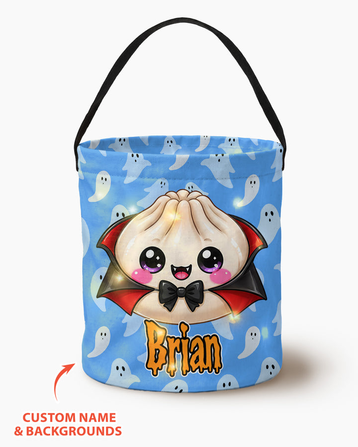 Personalized Halloween Dumpling Cute Character Led Light Bucket Bag