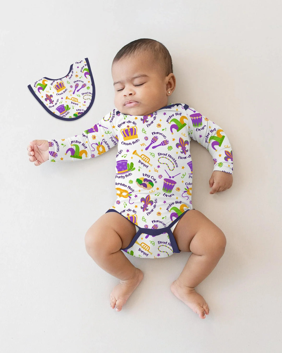 Mardi Gras Family Matching Bamboo Bodysuit