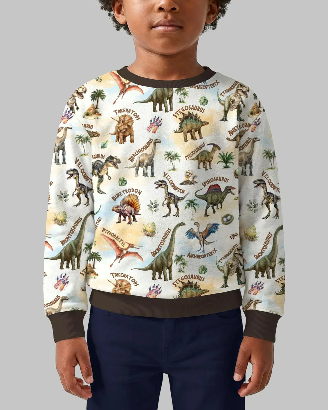 Dino Discovery Bamboo Crewneck Sweatshirt