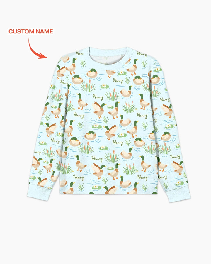 Personalized Mallard Duck Bamboo Men's Pajama Set