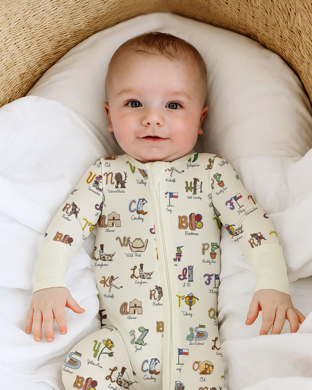 Texas Alphabet Bamboo Convertible Zippy