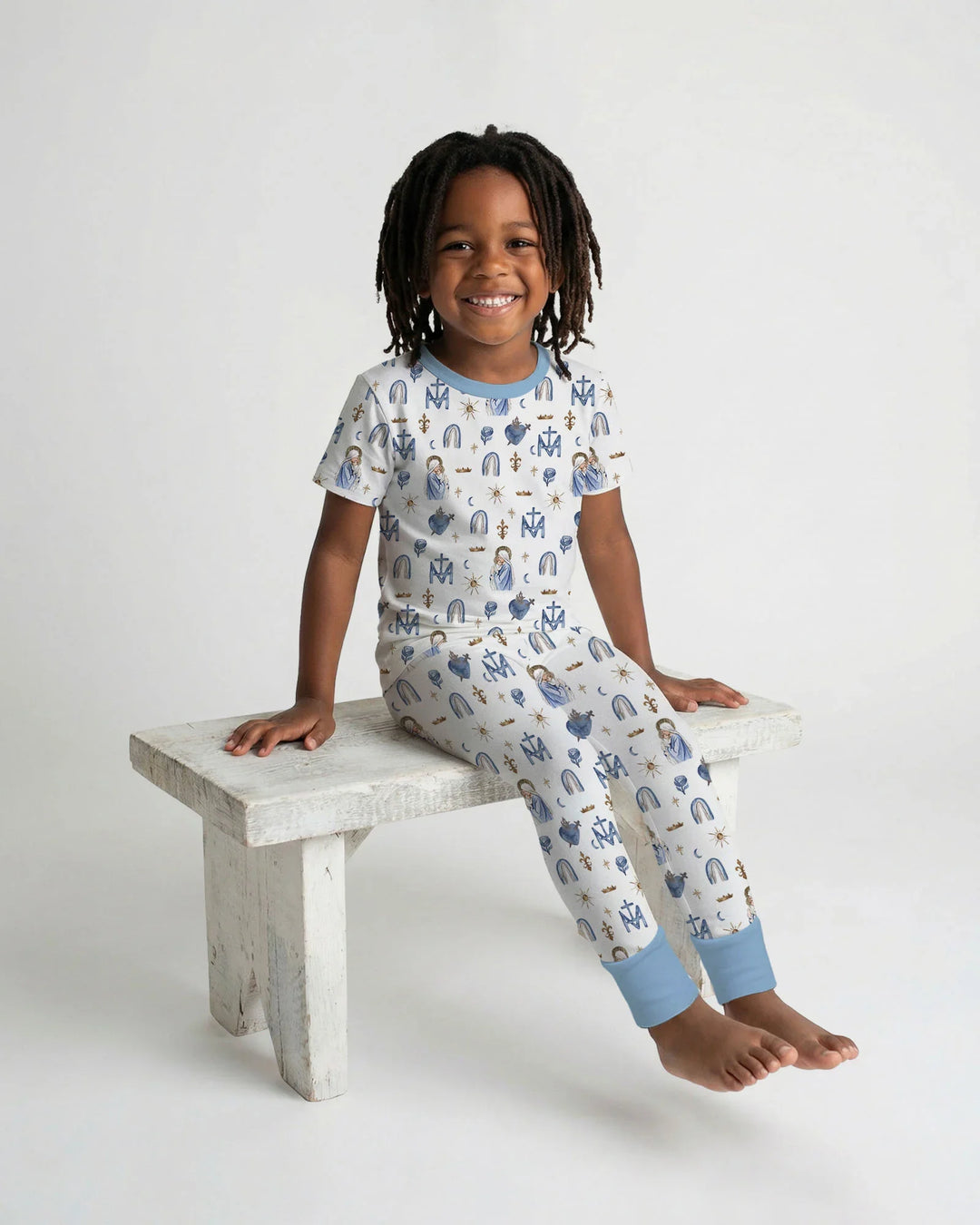 Little Ave Maria Bamboo Two Piece Short Sleeve Pajama Set