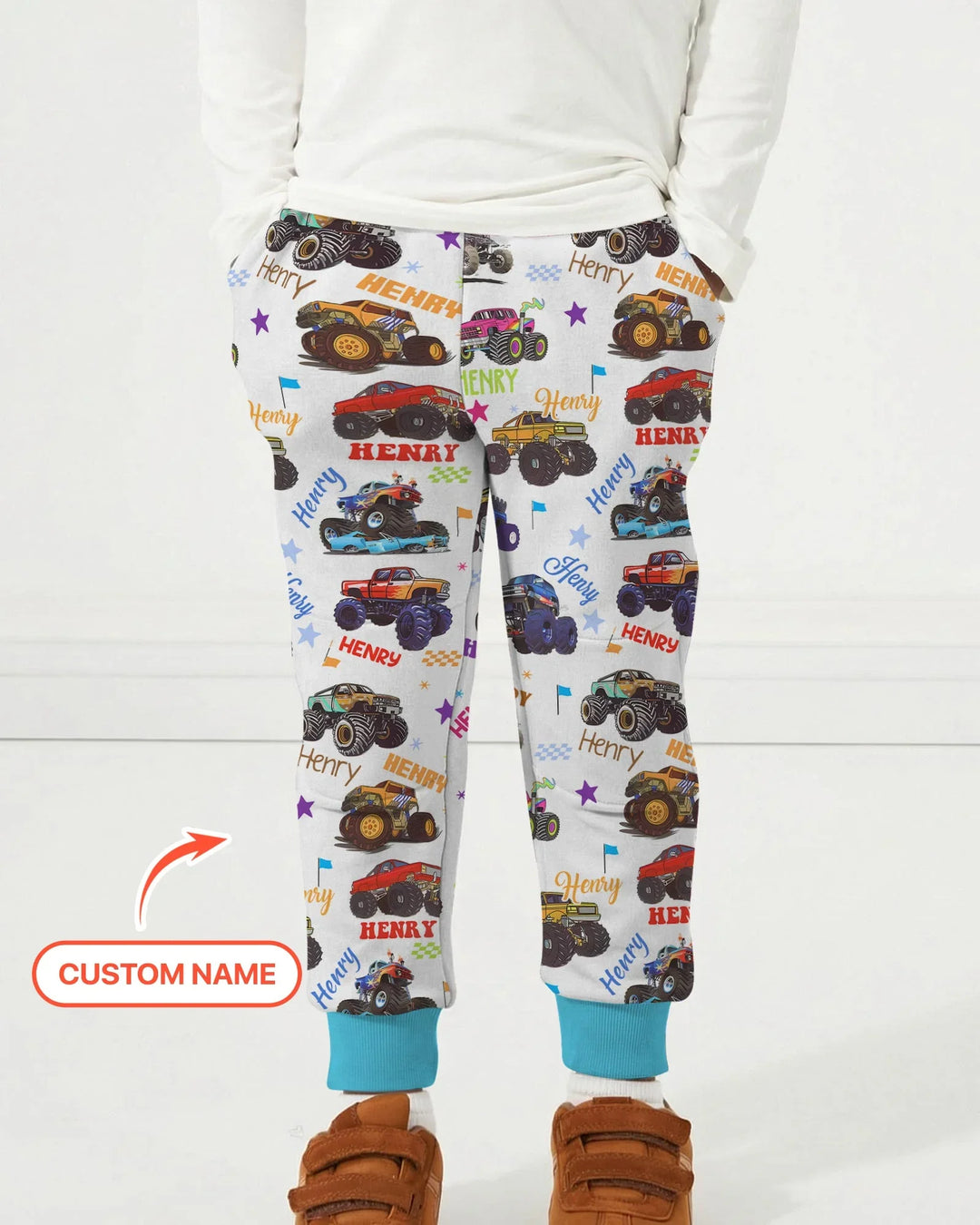 Monster Truck Custom Name Bamboo Jogger