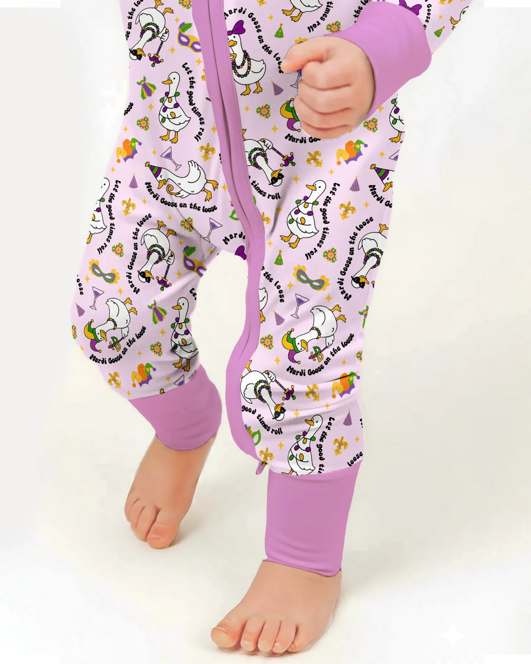 Mardi Gras Silly Goose Bamboo Convertible Zippy