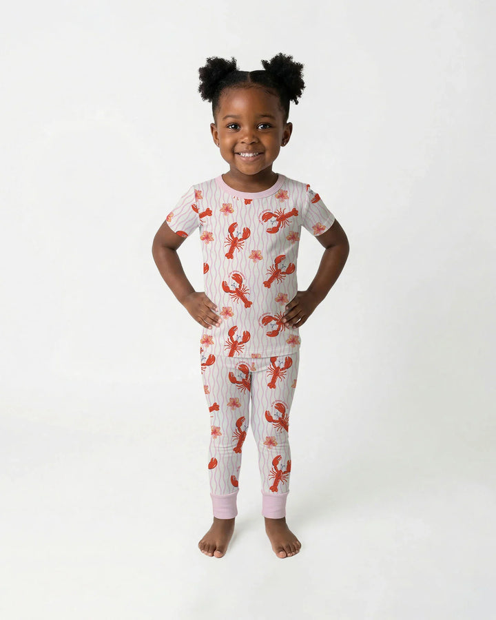 Crawfish Pinch Bamboo Two Piece Short Sleeve Pajama Set