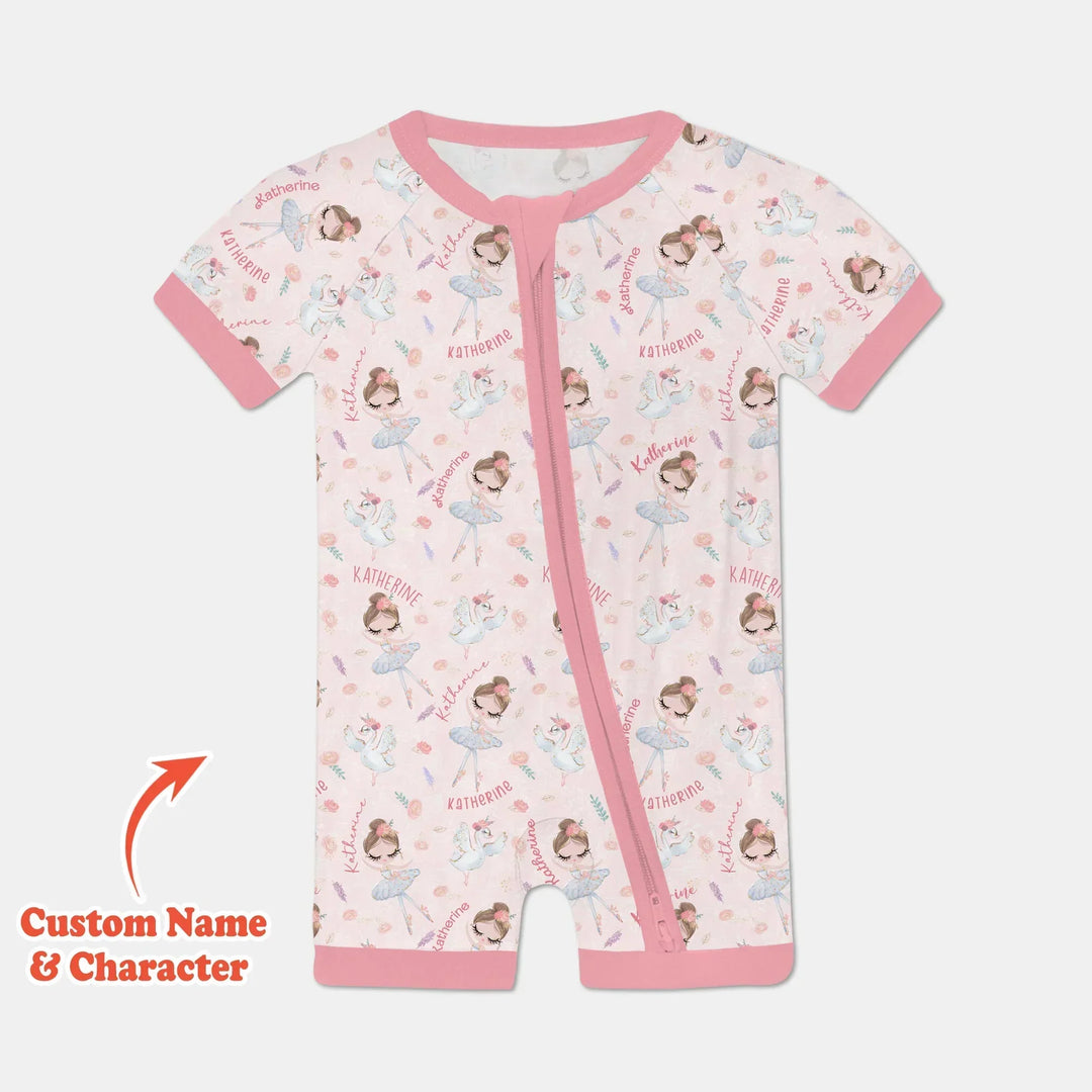 Custom Name Ballerina Doll Bamboo Shorty Zippy