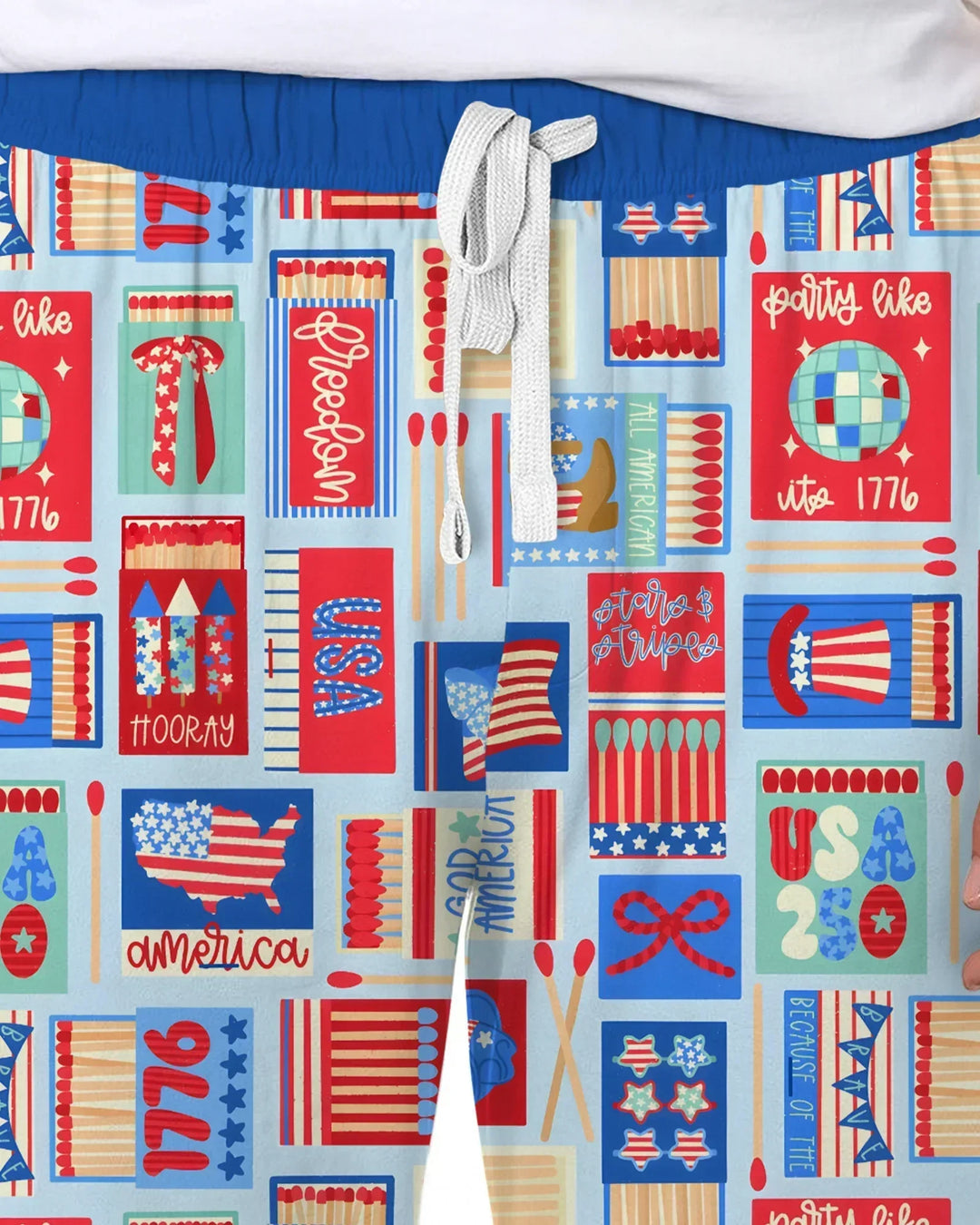 Patriotic Matchbox Family Matching Bamboo Men's Pajama Set