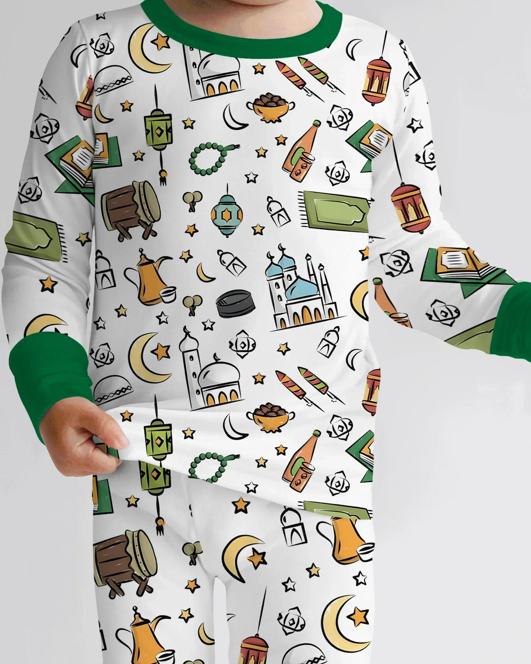 Ramadan Blessings Family Matching Bamboo Two Piece Long Sleeve Pajama Set