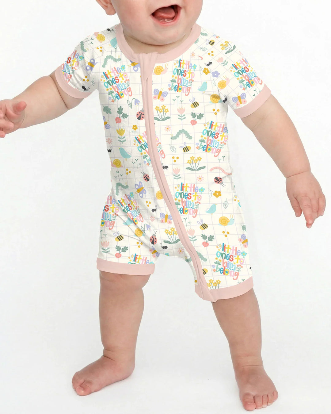 Little Ones To Him Belong Bamboo Shorty Zippy