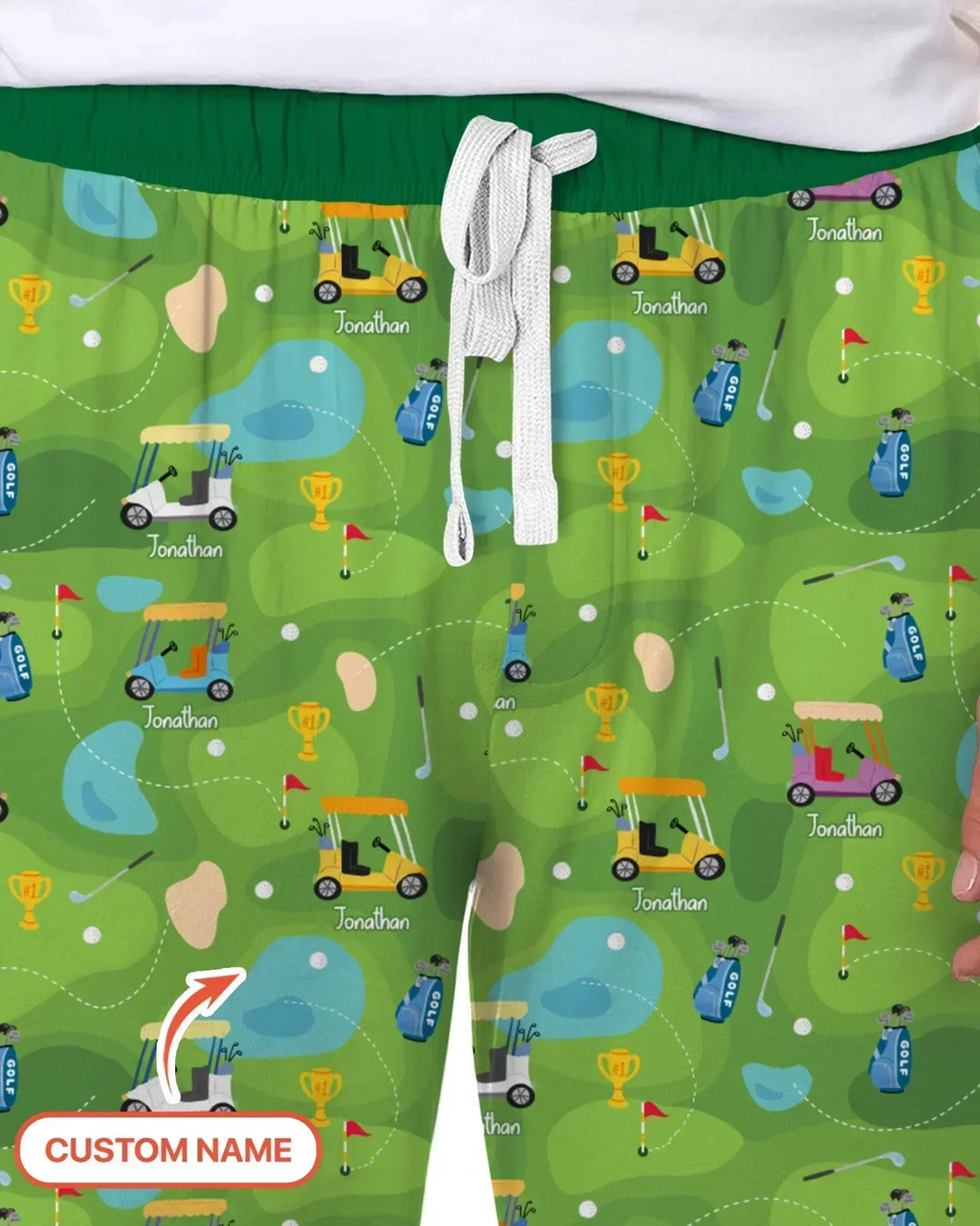 Custom Name Golf Season Family Matching Bamboo Men's Pajama Set