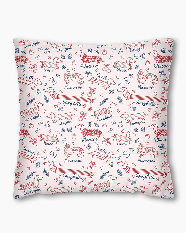 Funny Dachshund Pasta Pups Bamboo Pillow Case
