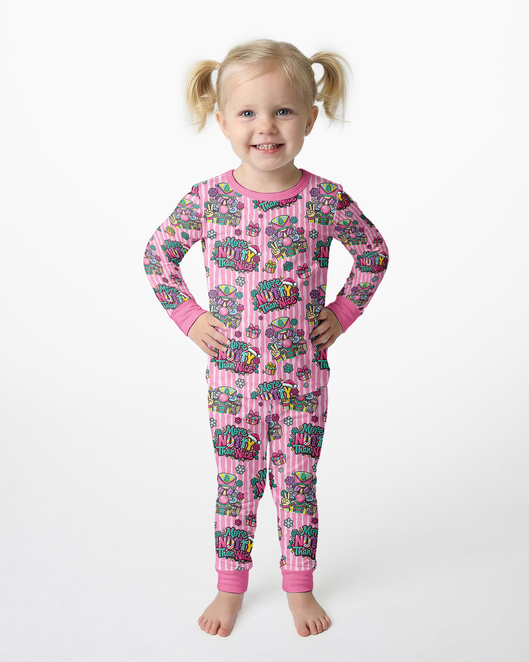 More Nutty Than Nice Bamboo Two Piece Long Sleeve Pajama Set