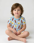 Breakfast Club Bamboo Two Piece Short Sleeve Shorts Pajama Set