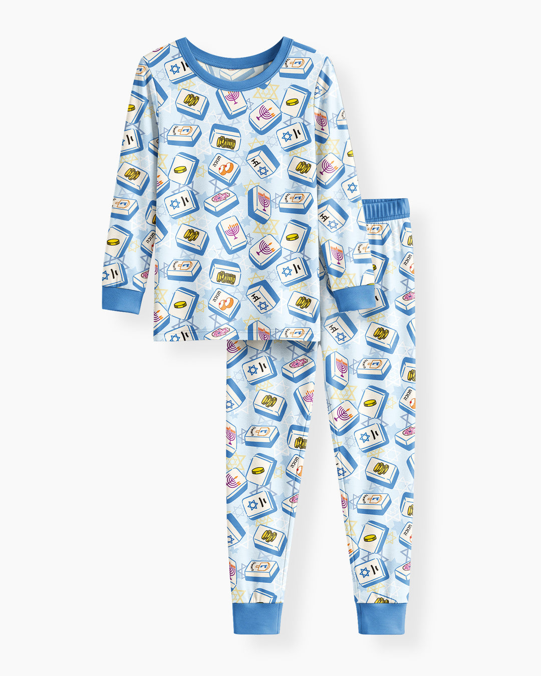Hanukkah Mahjong Club Bamboo Two Piece Long Sleeve Pajama Set
