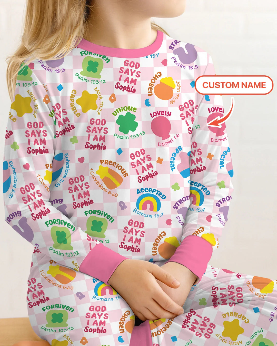God Says I Am St. Patrick’s Day Custom Name Family Matching Bamboo Two Piece Long Sleeve Pajama Set