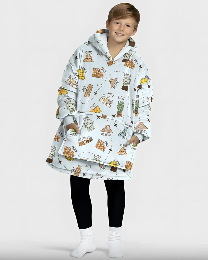 Kawaii World Tour Wearable Bamboo Blanket Hoodie