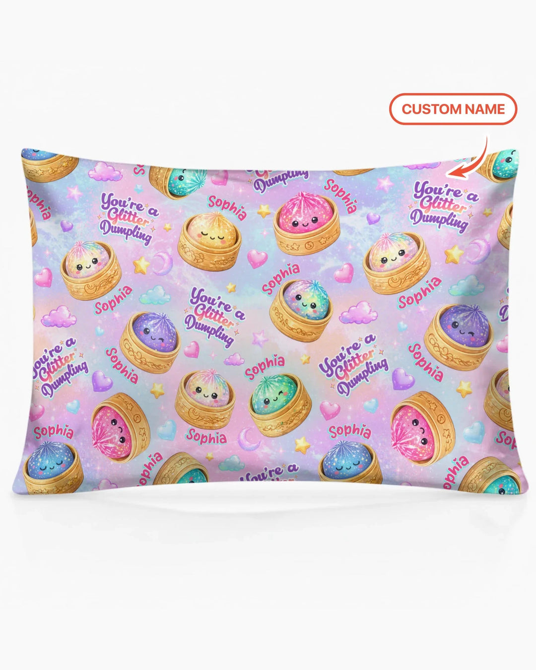 Custom Name You're A Glitter Dumpling Bamboo Pillow Case