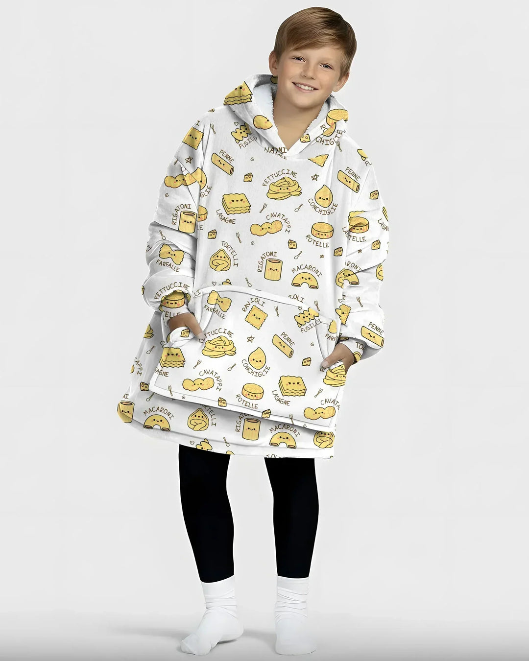 Kawaii Pasta Wearable Bamboo Blanket Hoodie