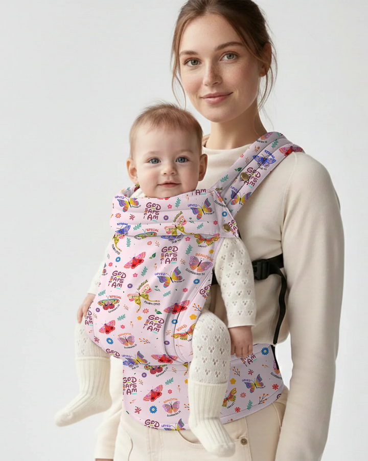 God Says I Am Butterfly Baby Carrier