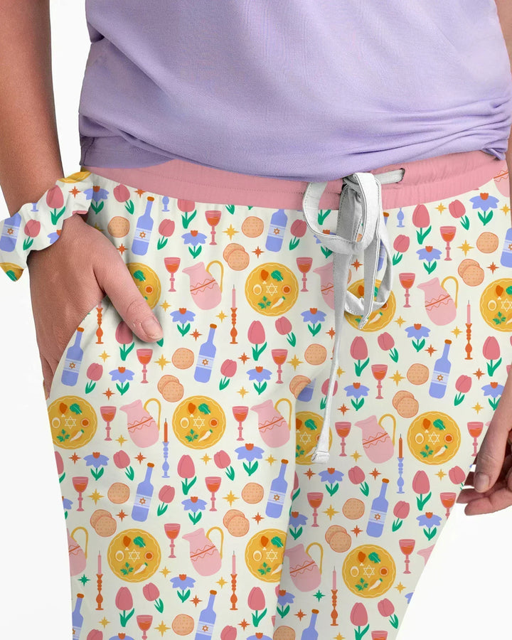 Pesach Sameach Matching Family Bamboo Women Pajama Set