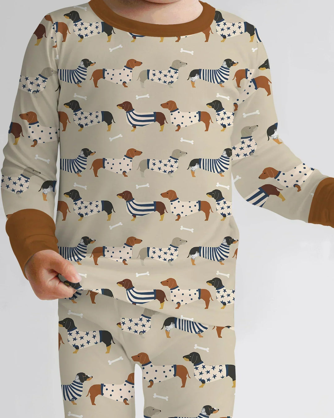 Cute Wieners Bamboo Two Piece Long Sleeve Pajama Set