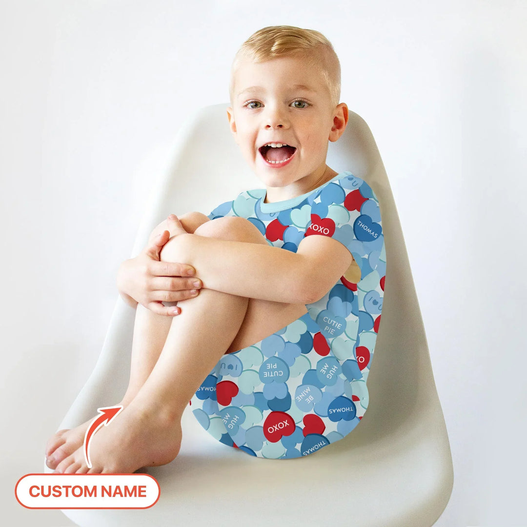 Valentine Candy Crush Family Matching Bamboo Two Piece Short Sleeve Shorts Pajama Set