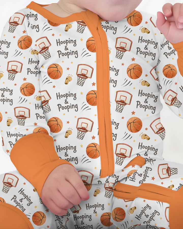 Funny Basketball Hooping & Pooping Bamboo Convertible Zippy