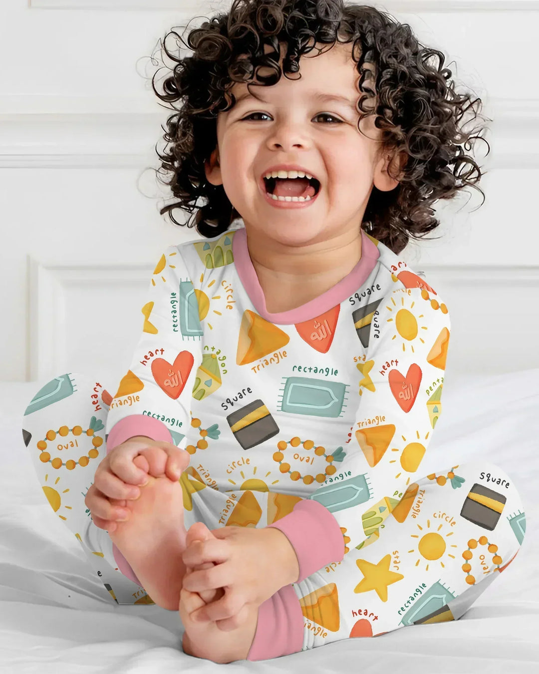 Islamic Shapes Bamboo Two Piece Long Sleeve Pajama Set