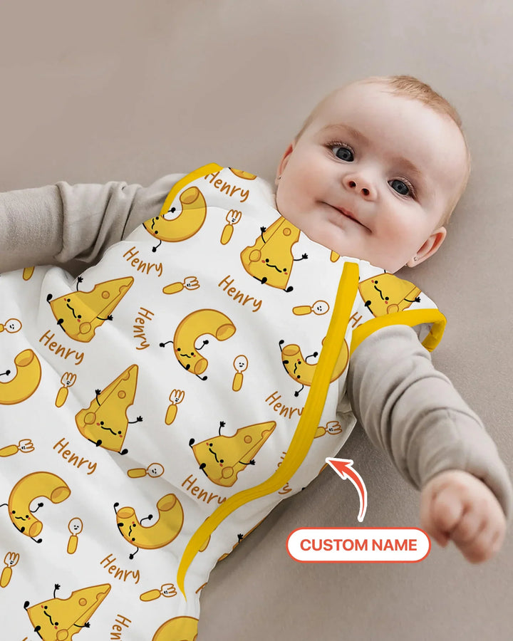 Custom Name Mac & Cheese Club Bamboo Sleep Bag