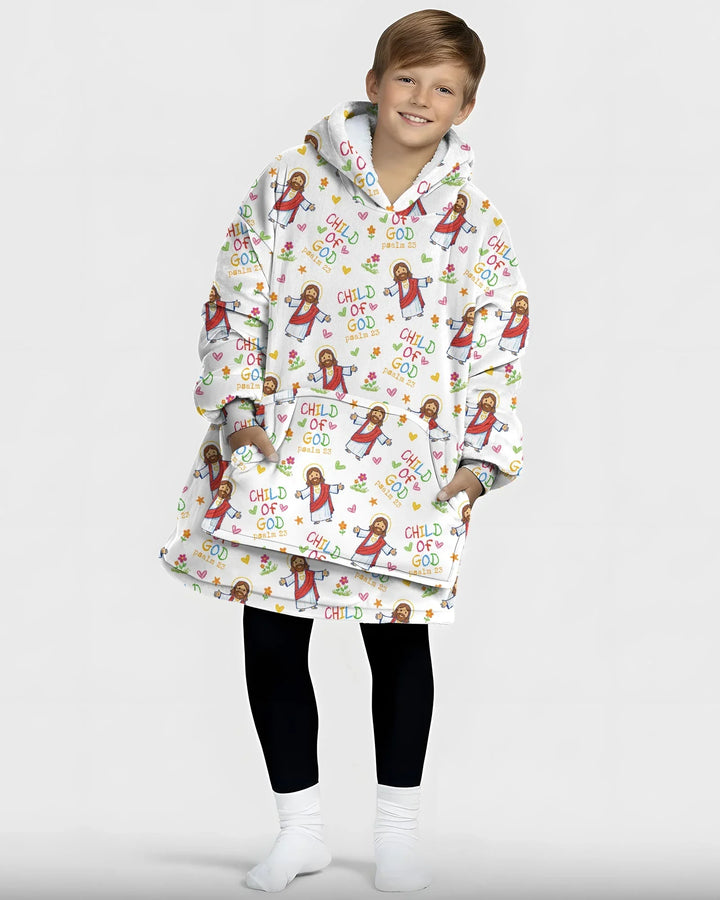 Jesus Loves Me Bamboo Blanket Hoodie