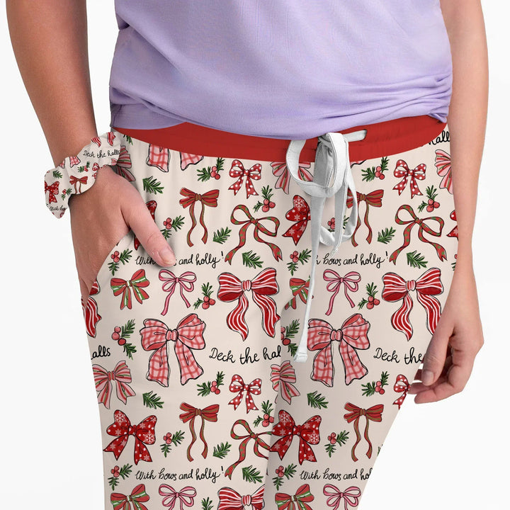 Coquette Christmas Bows Bamboo Women Pajama Set